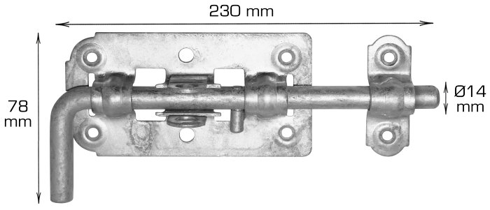 Skudrigle 230 mm galvaniseret